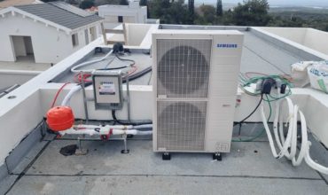 התקנת משאבת חום סמסונג אינוורטר 16kw. לחימום תת רצפתי . בגעתון